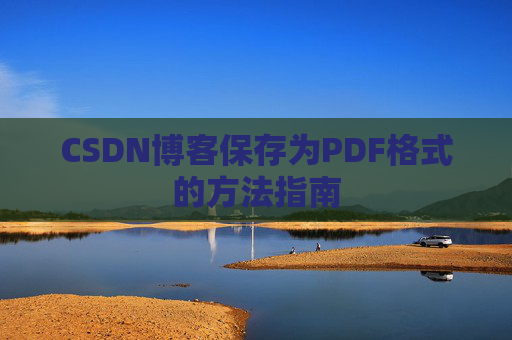 CSDN博客保存为PDF格式的方法指南